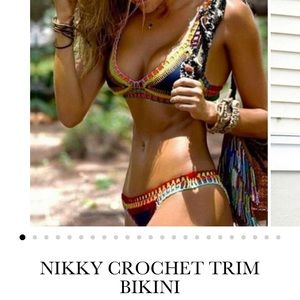 NWT Navy crochet Bikini